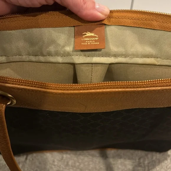 Longchamp Black and Brown Tote Bag - Picture 9 of 15